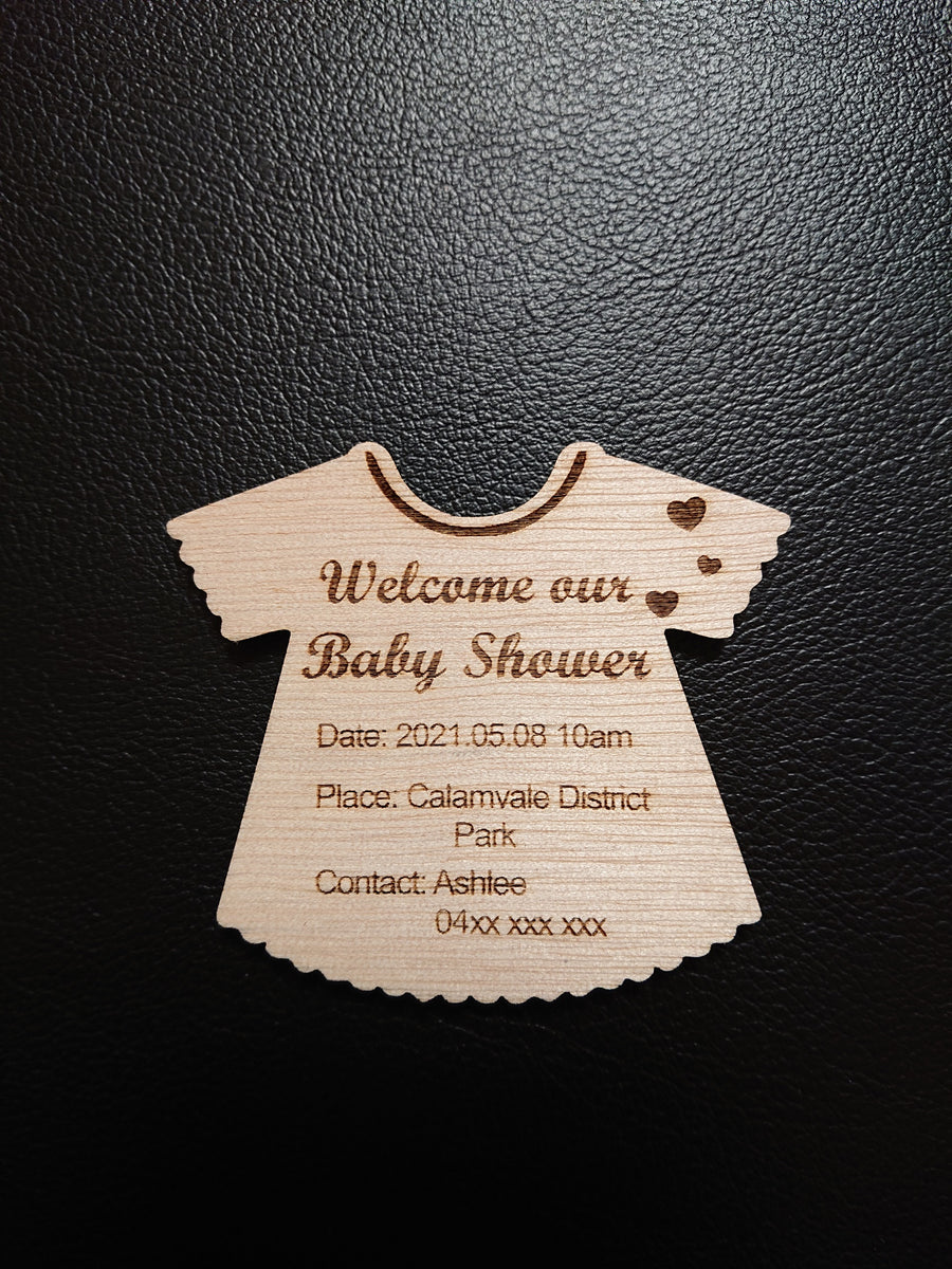 Baby Shower Plaque Brisbane Laser Cutting Engraving Etching Smart