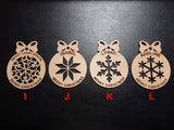 CHRISTMAS WOODEN TREE BAUBLE (NAME) - Laser Cutting Engraving Etching Brisbane