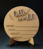 BABY BIRTH PLAQUE - Laser Cutting Engraving Etching Brisbane