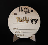 BABY BIRTH PLAQUE - Laser Cutting Engraving Etching Brisbane