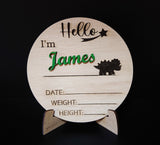 BABY BIRTH PLAQUE - Laser Cutting Engraving Etching Brisbane