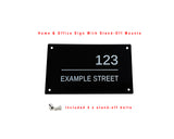 HOME & OFFICE SIGN WITH STAND-OFF MOUNTS - Laser Cutting Engraving Etching Brisbane