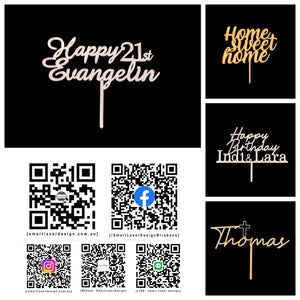 🔶Custom Cake Topper, Make your cake🎂 stand out - Brisbane laser cutting engraving 3d printing