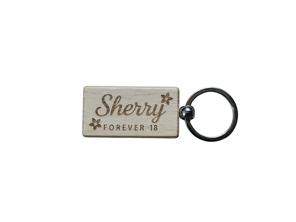 WOODEN KEYRING