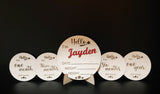 BABY BIRTH PLAQUE AND MILESTONE PLAQUE PACK - Laser Cutting Engraving Etching Brisbane