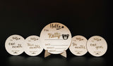 BABY BIRTH PLAQUE AND MILESTONE PLAQUE PACK - Laser Cutting Engraving Etching Brisbane