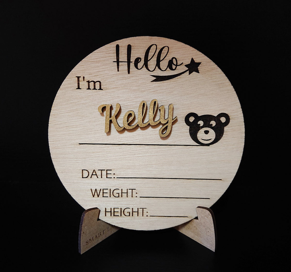 Baby Birth Plaque Brisbane Laser Cutting Engraving Etching Smart